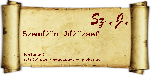 Szemán József névjegykártya