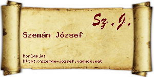 Szemán József névjegykártya