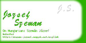 jozsef szeman business card